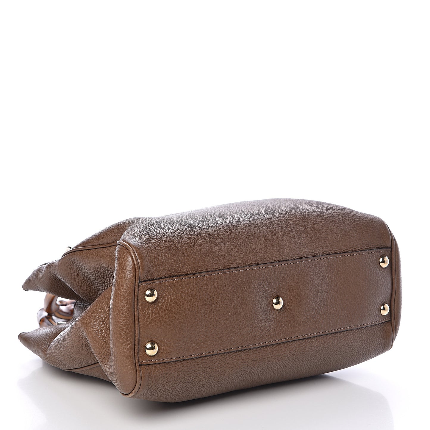 Calfskin Small Bamboo Shopper Tote Acero