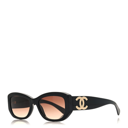 Chanel Acetate Rectangle Sunglasses 5493 Black 1 of 7