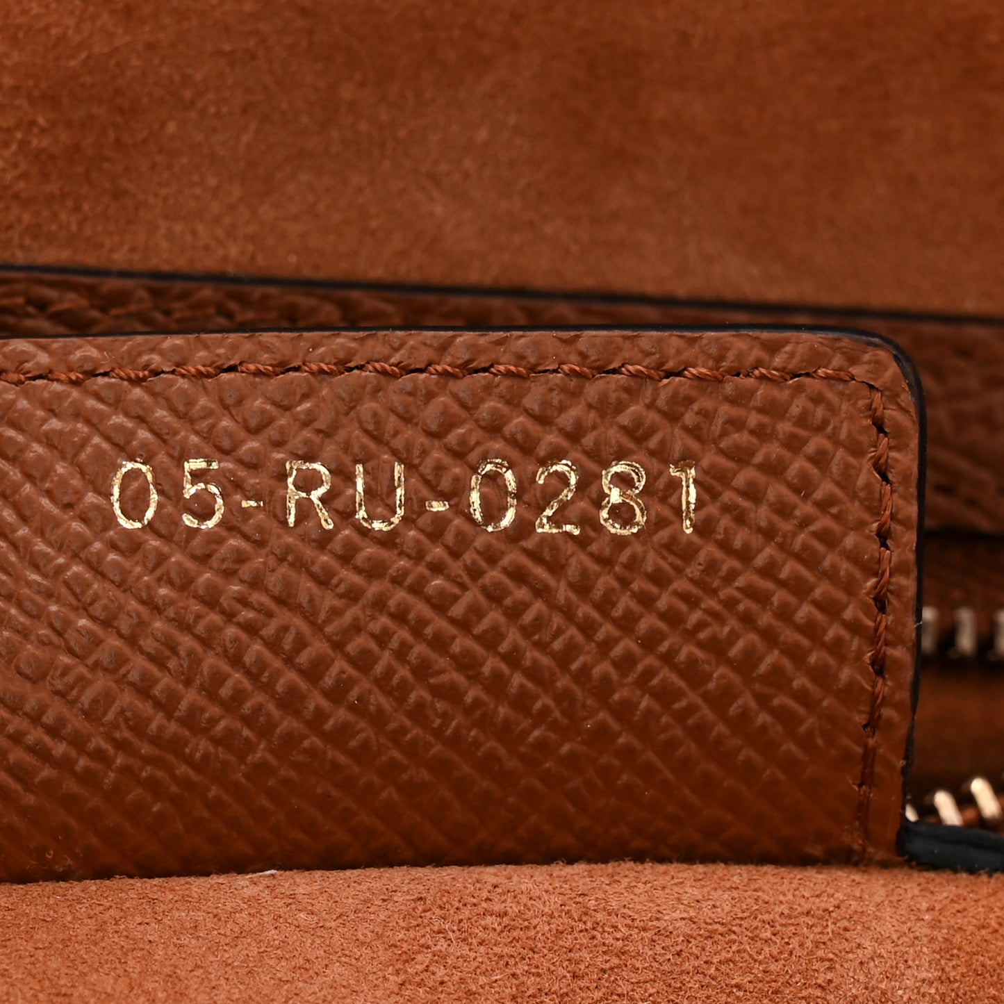 Grained Calfskin Saddle Bag Camello