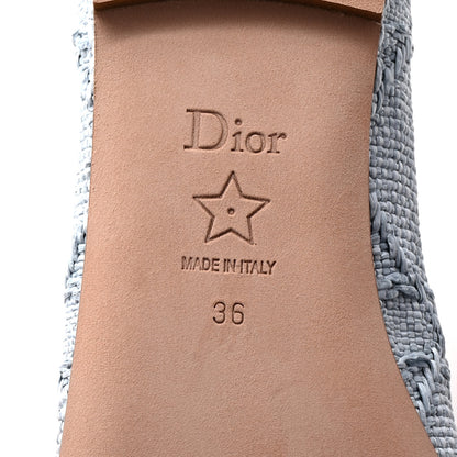 Christian Dior Raffia Cannage Ballet Flat 36 Bleu Pastel 7 of 10