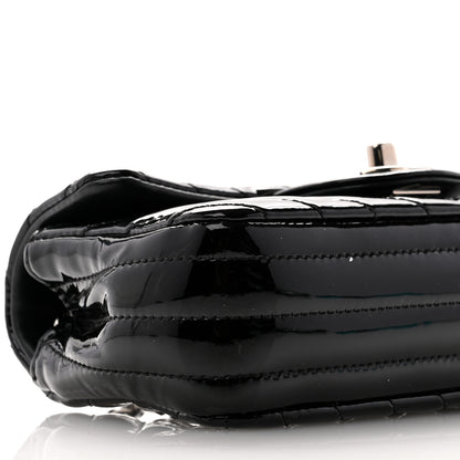 Chanel Patent Calfskin Chevron Quilted Extra Mini Flap Black 10 of 11