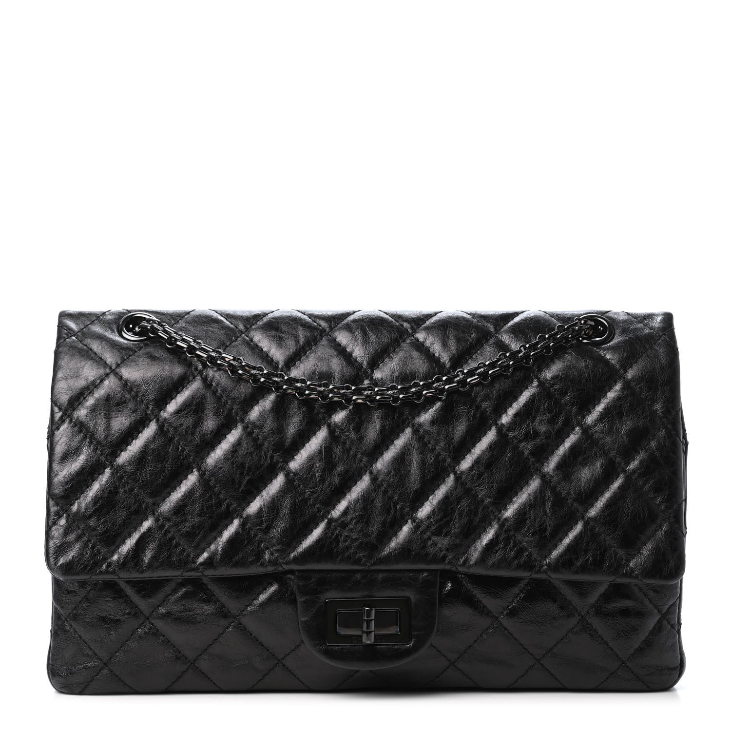 Chanel Metallic Aged Calfskin Quilted 2.55 Reissue 227 Flap So Black 1 of 4