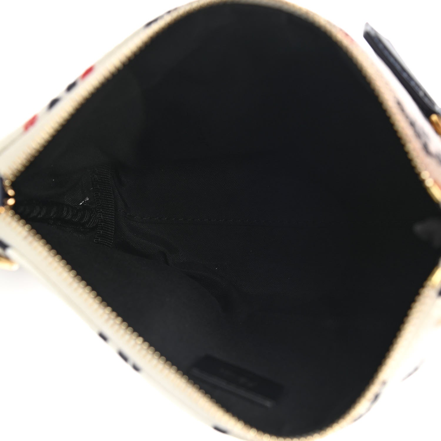 Fendi X FILA Vitello Mania Medium Pyramid Cosmetic Case White Blueberry 5 of 8