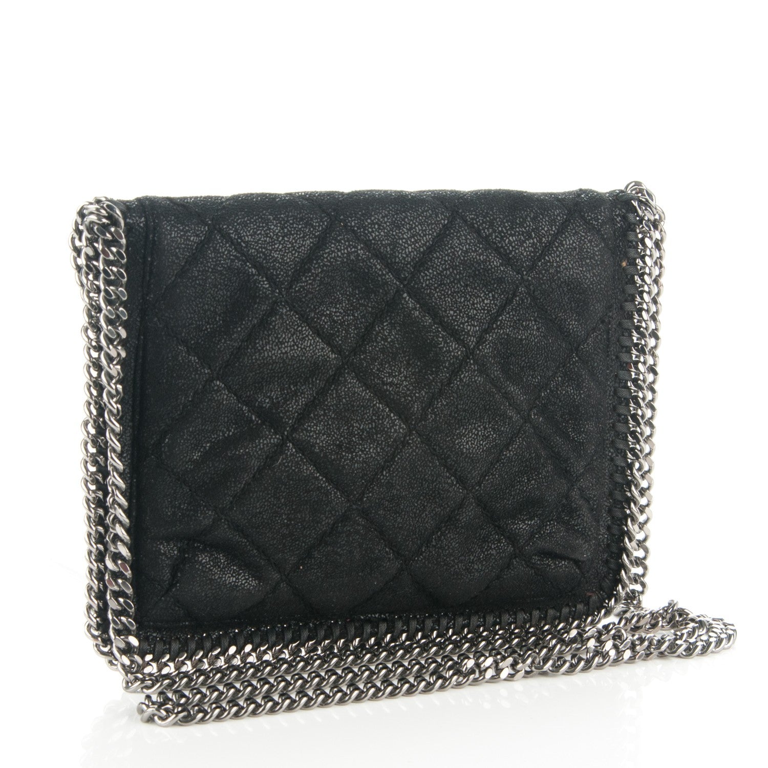 Stella McCartney Shaggy Deer Quilted Mini Falabella Shoulder Bag Black 3 of 6
