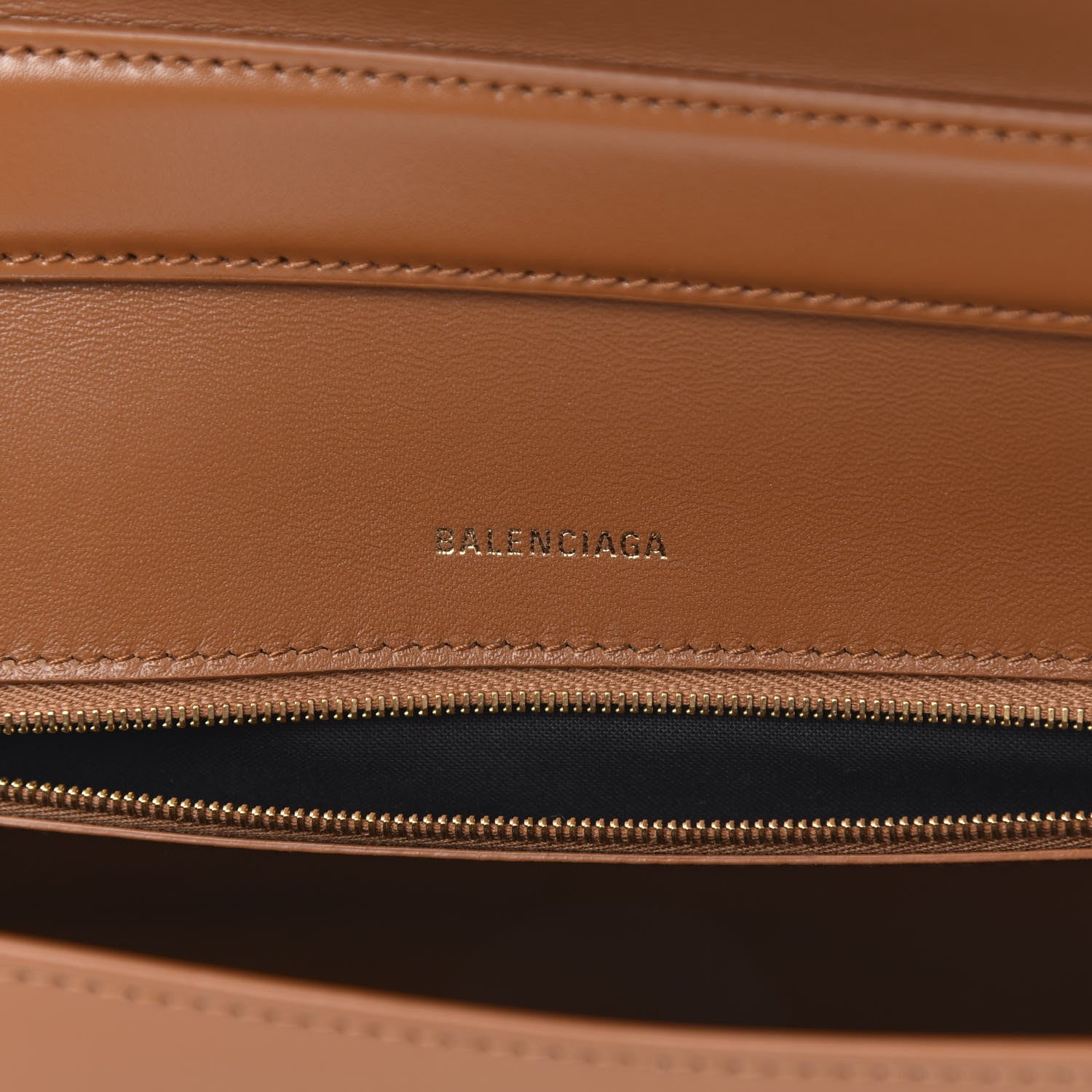 Balenciaga Shiny Box Calfskin Large Ghost Top Handle Bag Camel 6 of 10