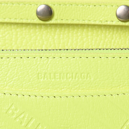 Balenciaga Shiny Goatskin Logo Embossed BB Wallet On Chain Acid Green 6 of 8