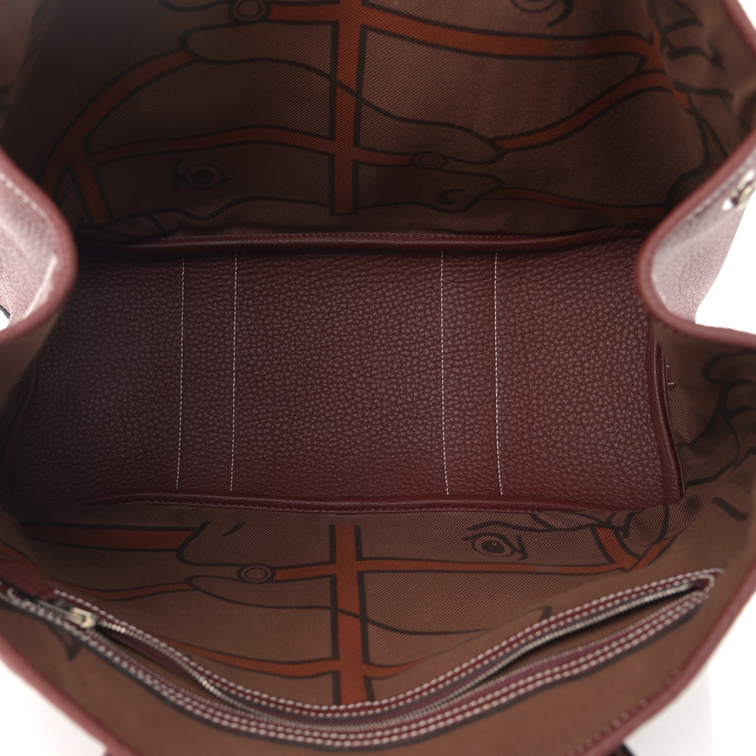 Hermes Negonda Garden Party Tote 36 MM Rouge H 5 of 11