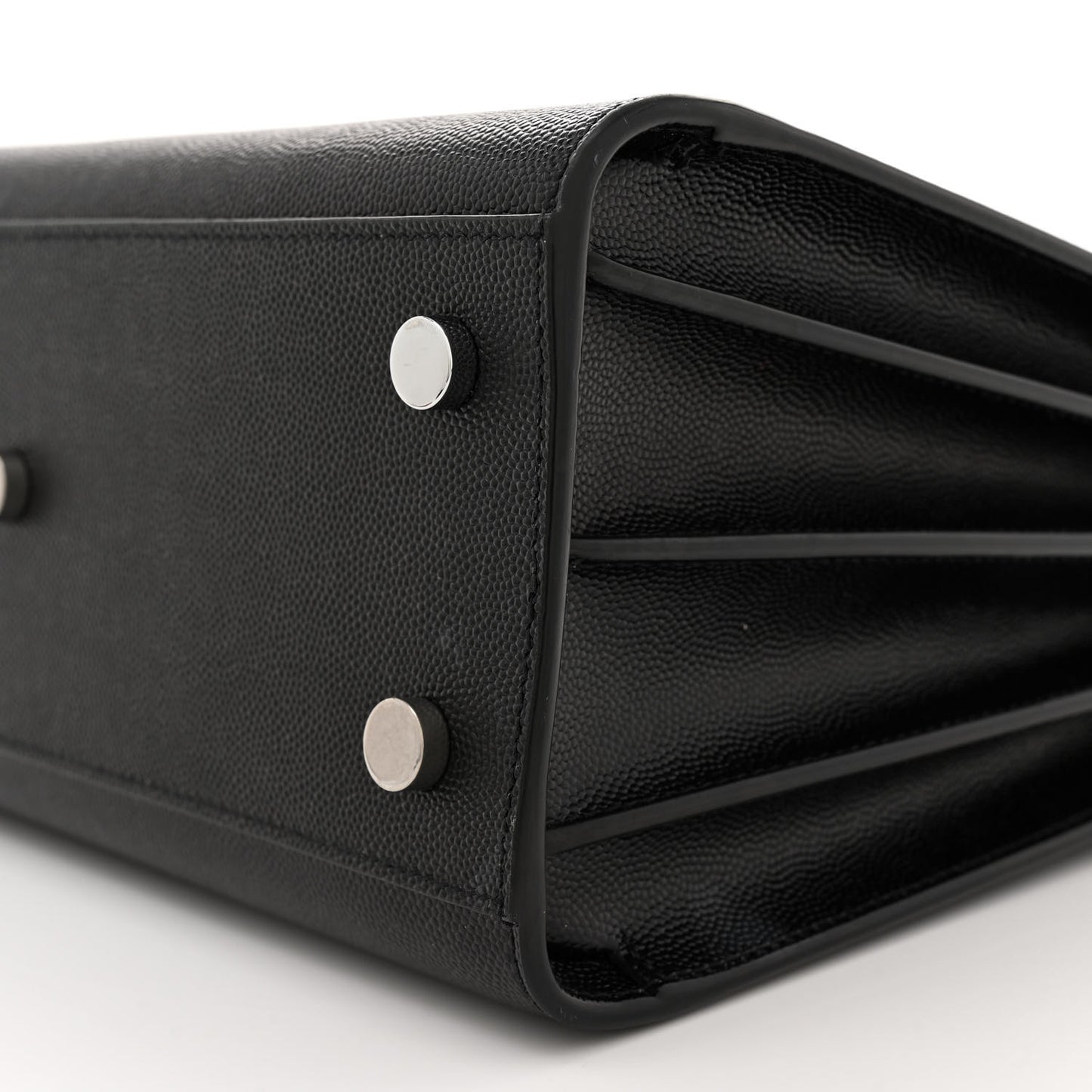 Grained Calfskin Baby Sac De Jour Black