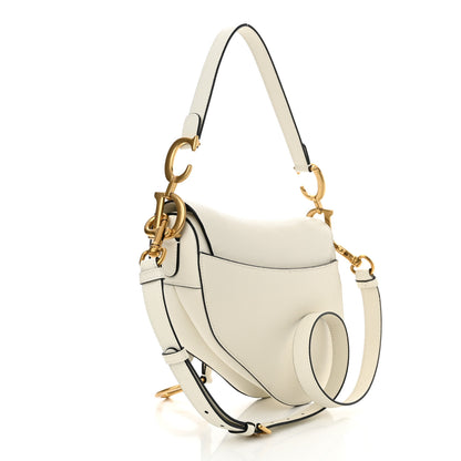 Christian Dior Grained Calfskin Saddle Bag With Strap Latte 3 of 10