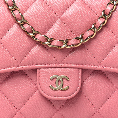 Chanel Caviar Quilted Flap Phone Holder With Chain Pink 9 of 11