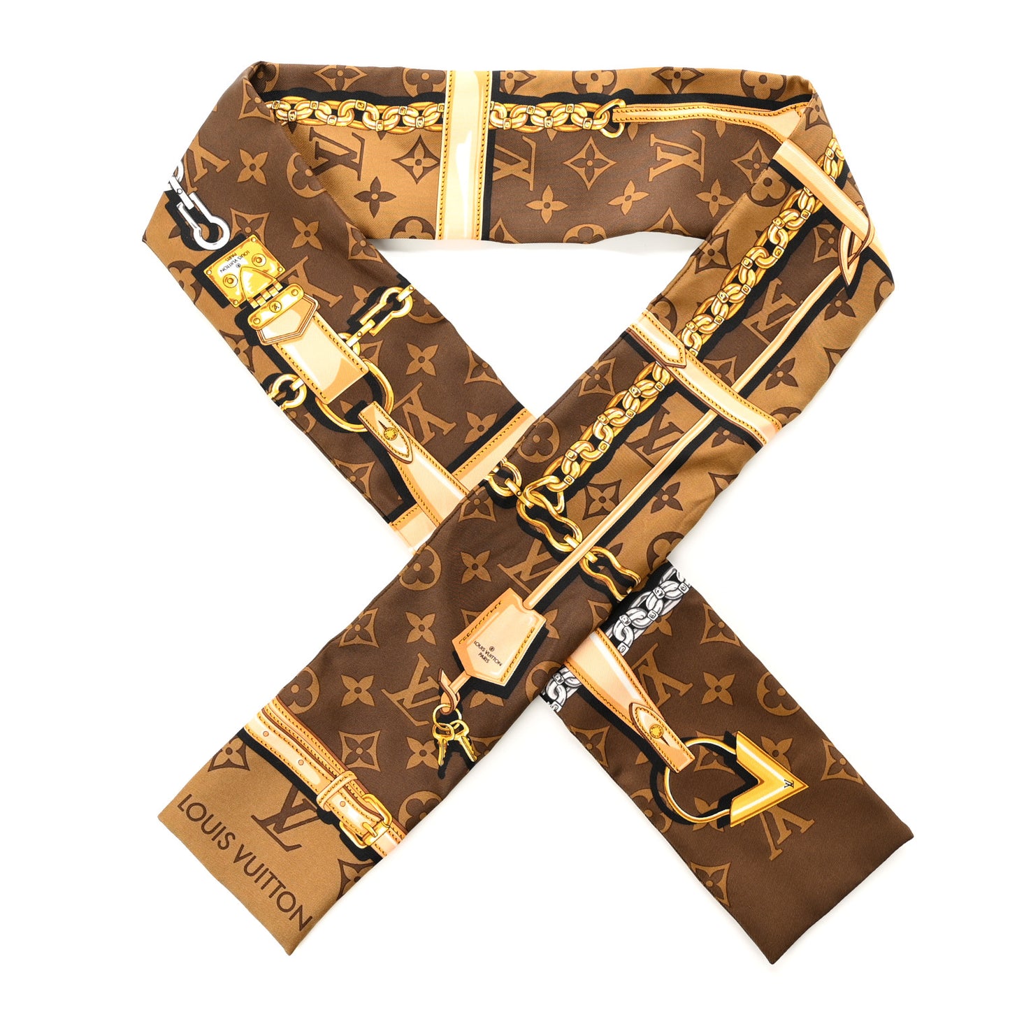 Silk Monogram Confidential Bandeau Brown