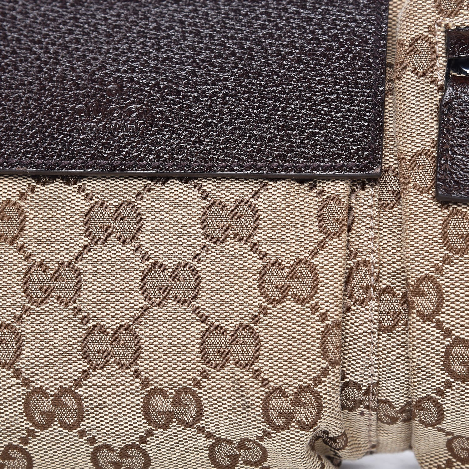 Gucci GG Monogram Double Pocket Belt Bag Dark Brown 8 of 8