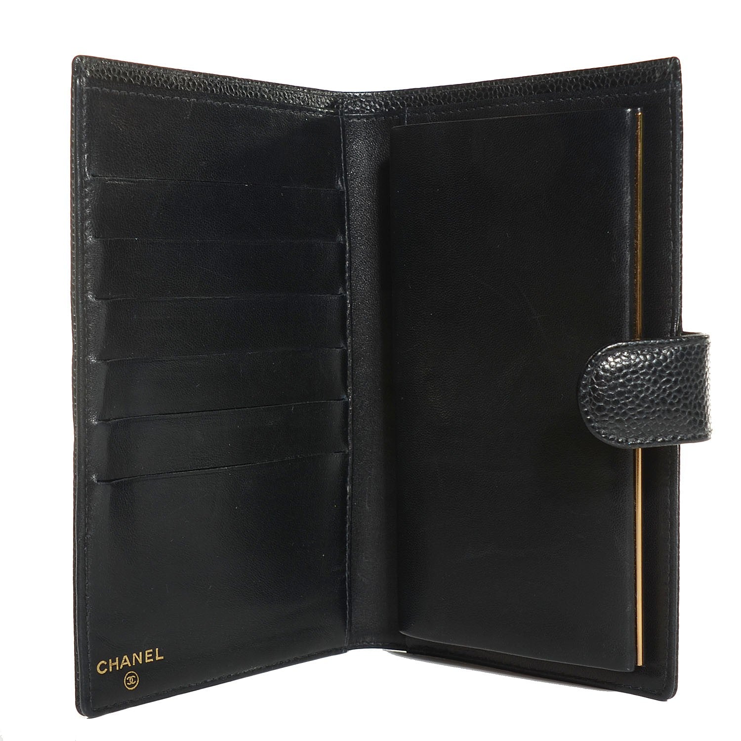 Chanel Caviar CC French Wallet Black 5 of 8