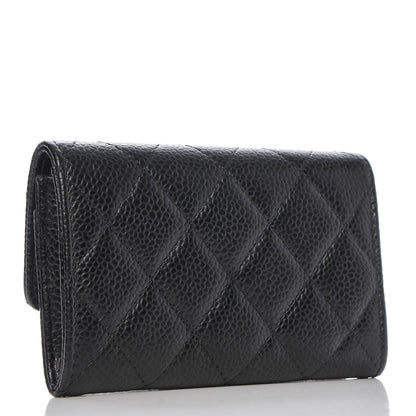 Chanel Caviar Quilted Flap Card Holder Black 3 of 9