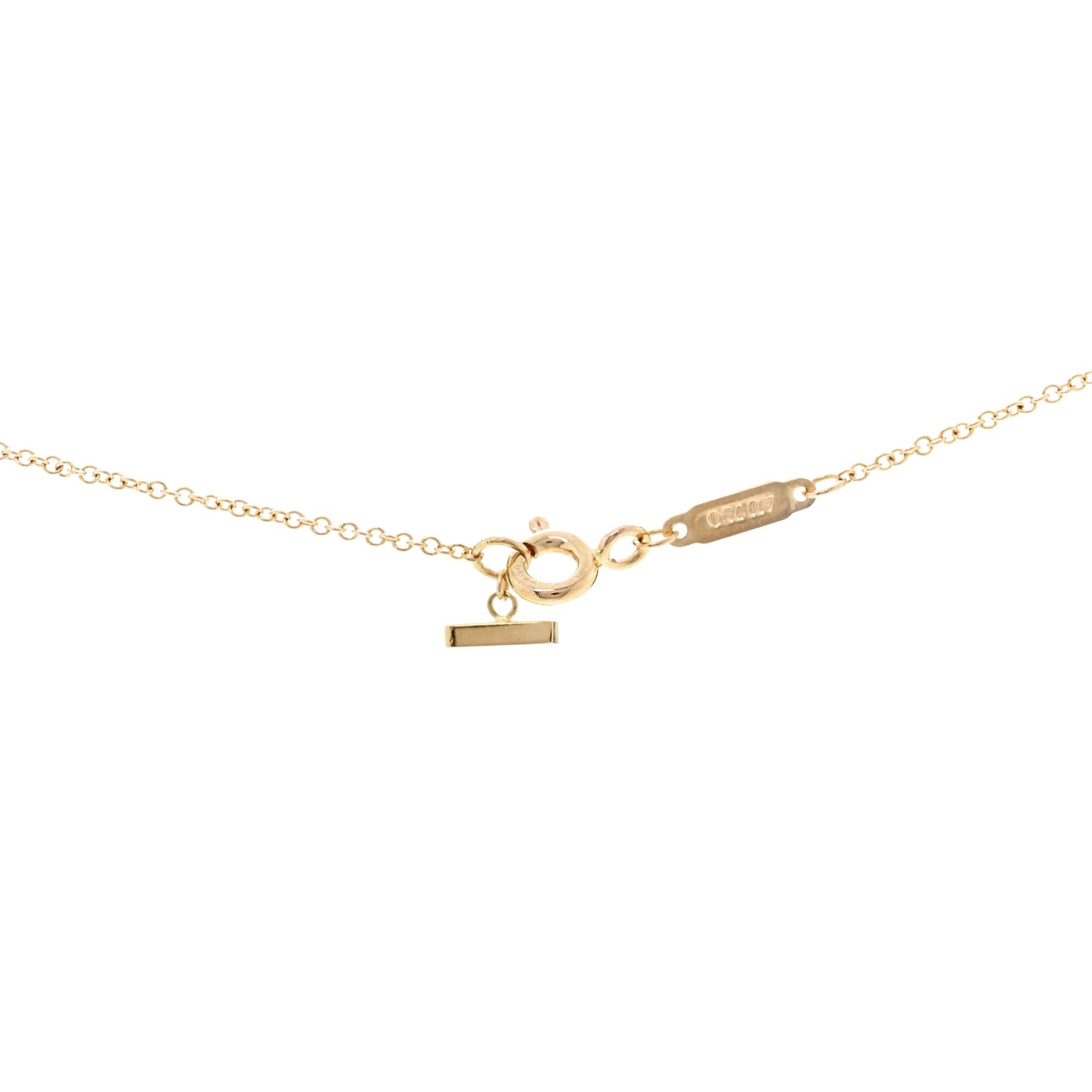 18K Rose Gold Small T Smile Pendant Necklace