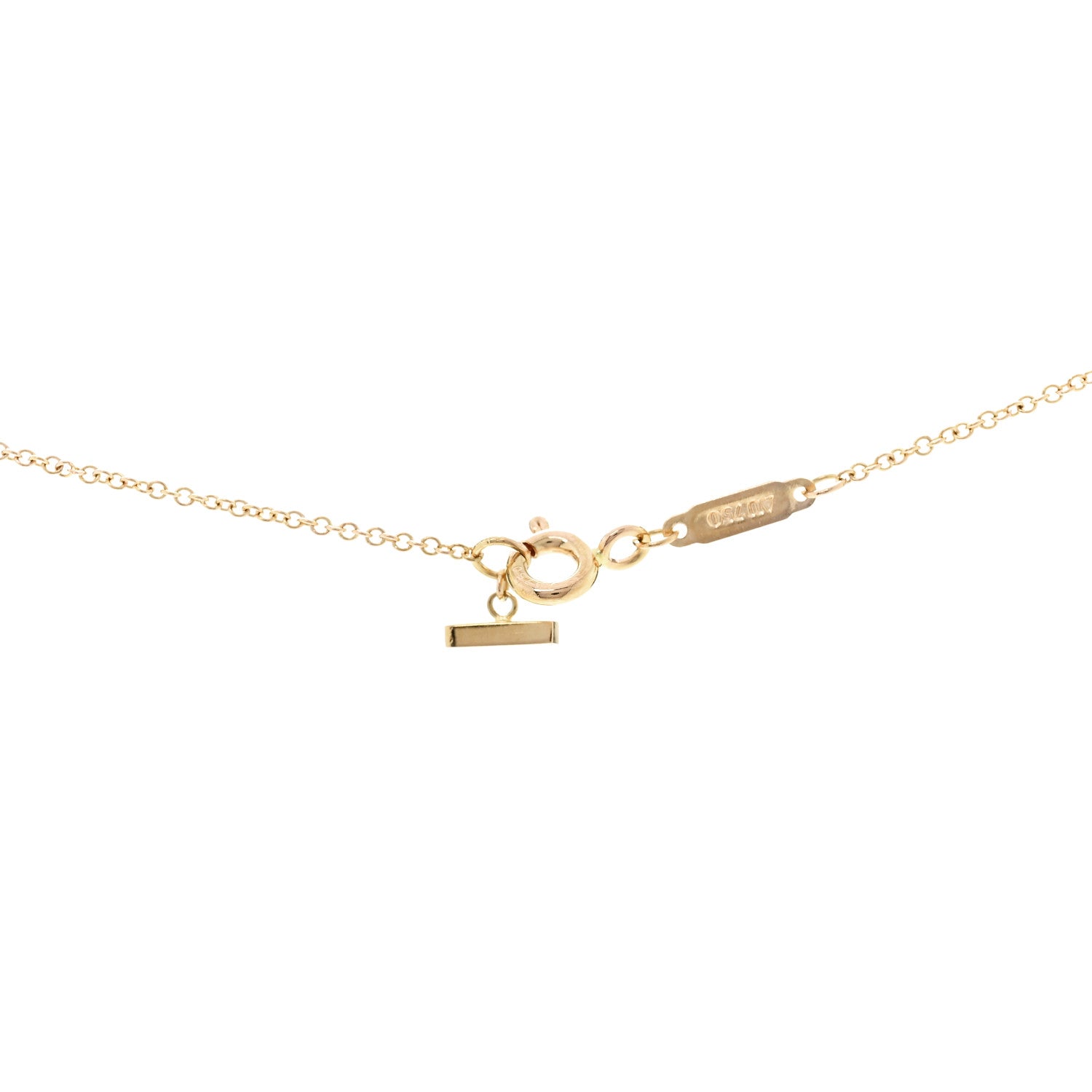Tiffany 18K Rose Gold Small T Smile Pendant Necklace 4 of 5