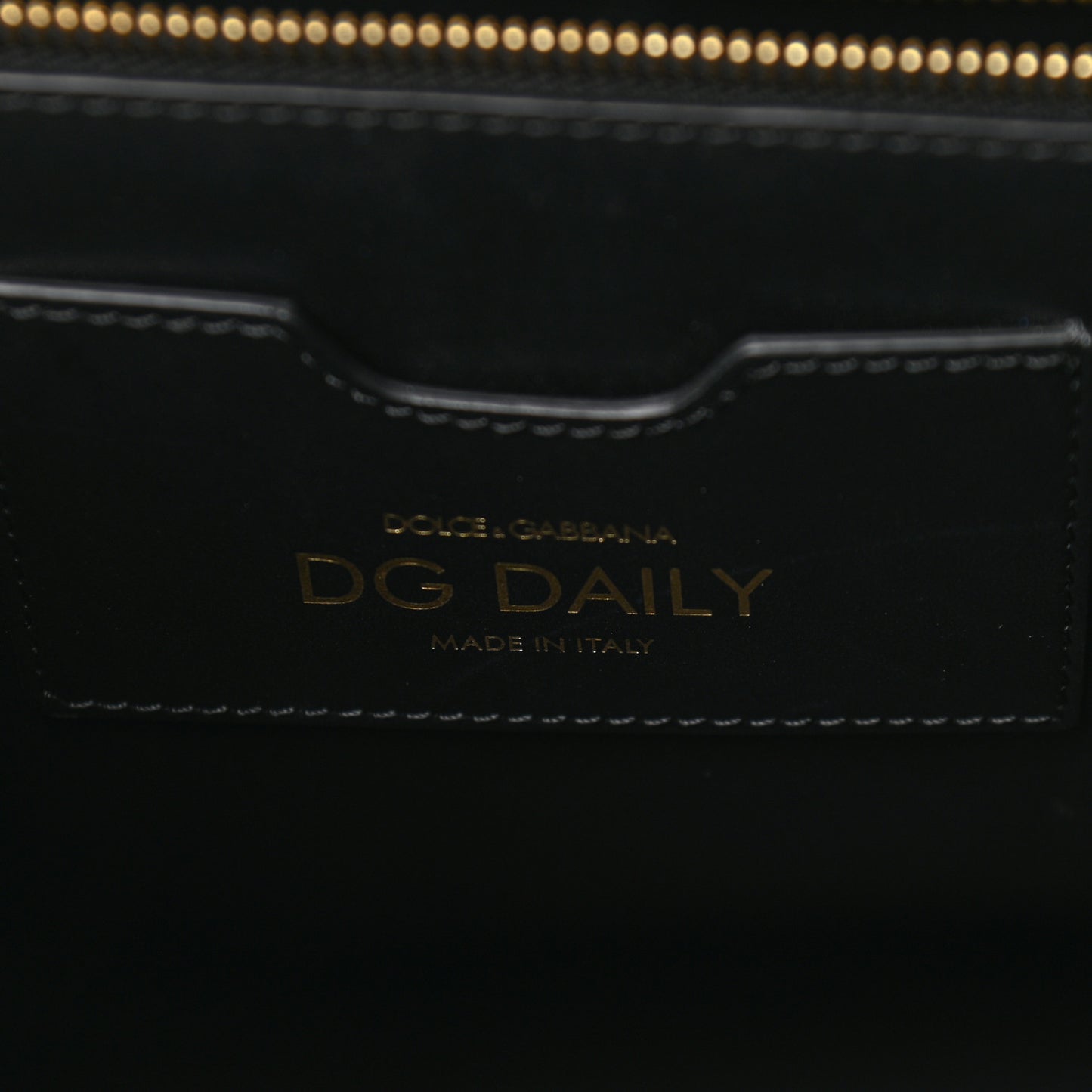Calfskin Medium DG Daily Shopper Tote Black