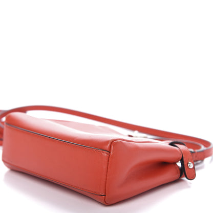 Fendi Shiny Nappa Micro Peekaboo Iconic Satchel Rosso Pimento 8 of 13