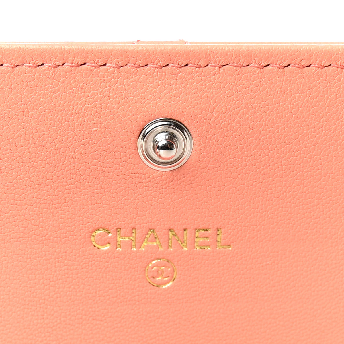 Chanel Lambskin Quilted Chanel 19 Flap Wallet Orange 6 of 10
