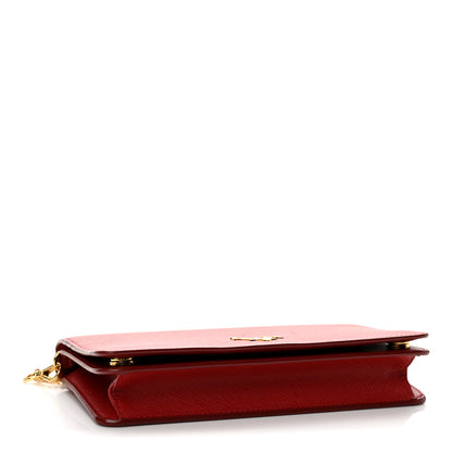 Prada Saffiano Metal Oro Mini Bag Fuoco 4 of 13