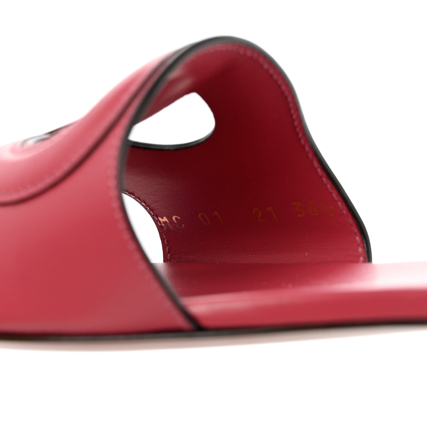 Calfskin D-Club Mule Sandal 36.5 Strawberry