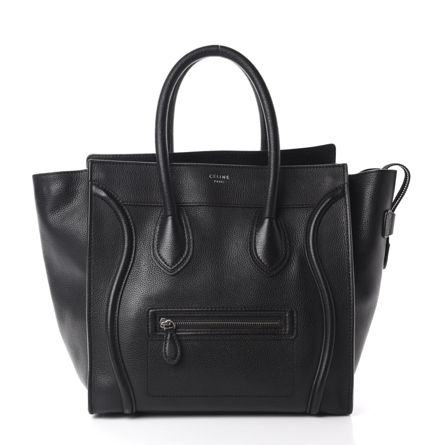 Drummed Calfskin Mini Luggage Black