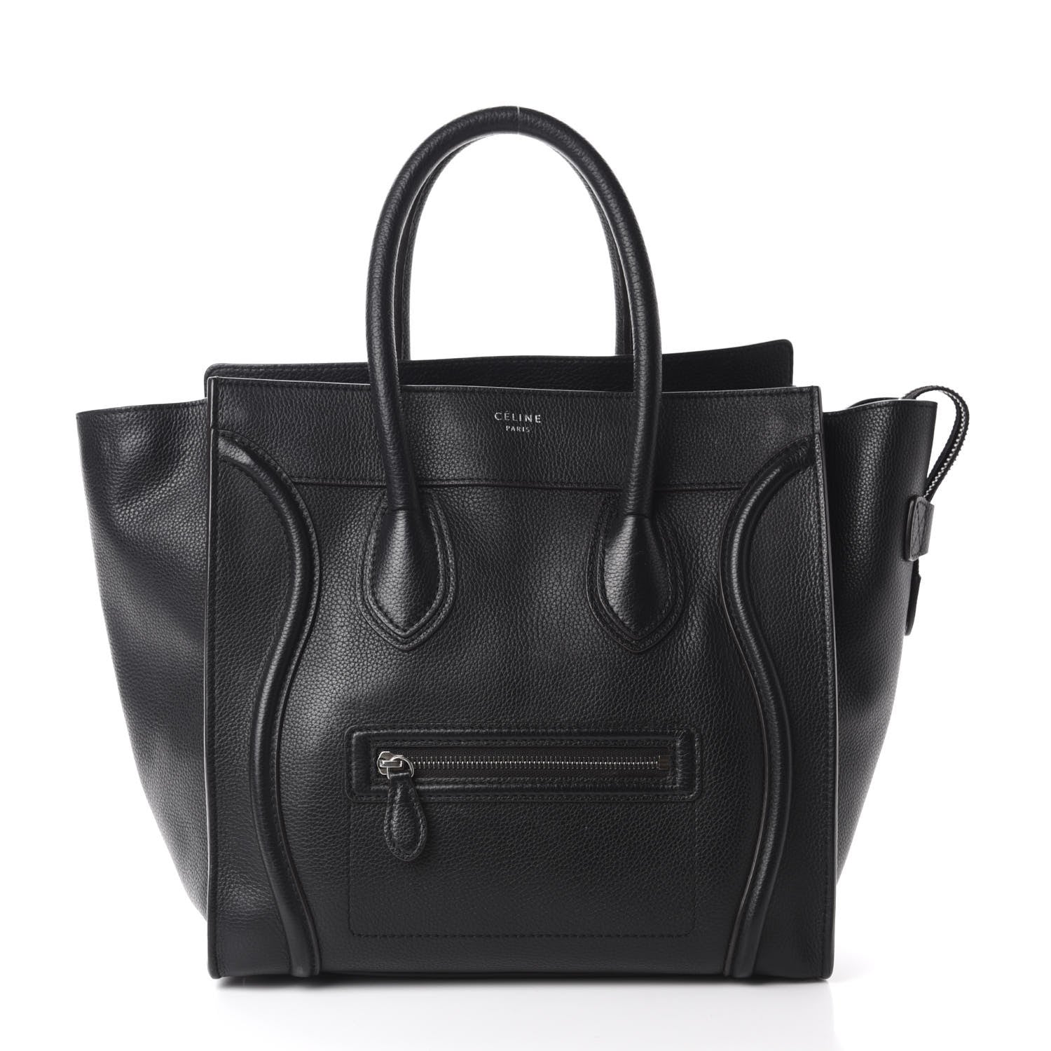 Celine Drummed Calfskin Mini Luggage Black 1 of 10