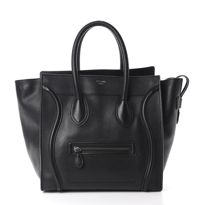 Celine Drummed Calfskin Mini Luggage Black 1 of 10
