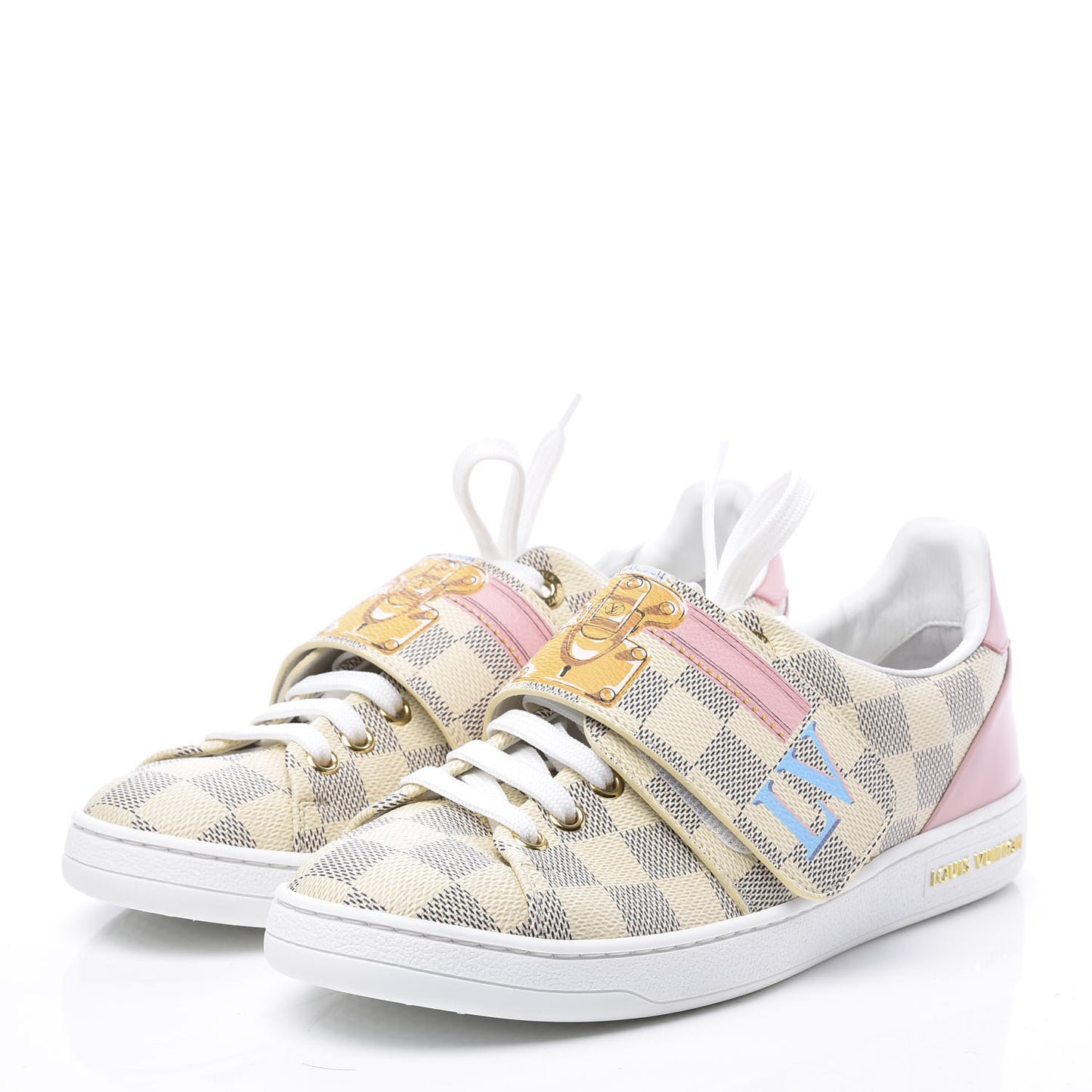 Damier Azur Summer Trunks Frontrow Sneakers 37