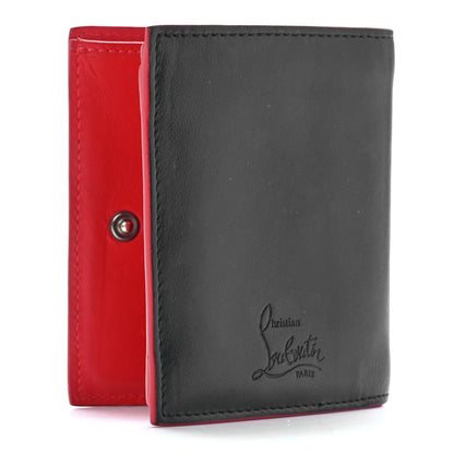 Christian Louboutin Calfskin Embellished Crown Compact Wallet Black 3 of 12