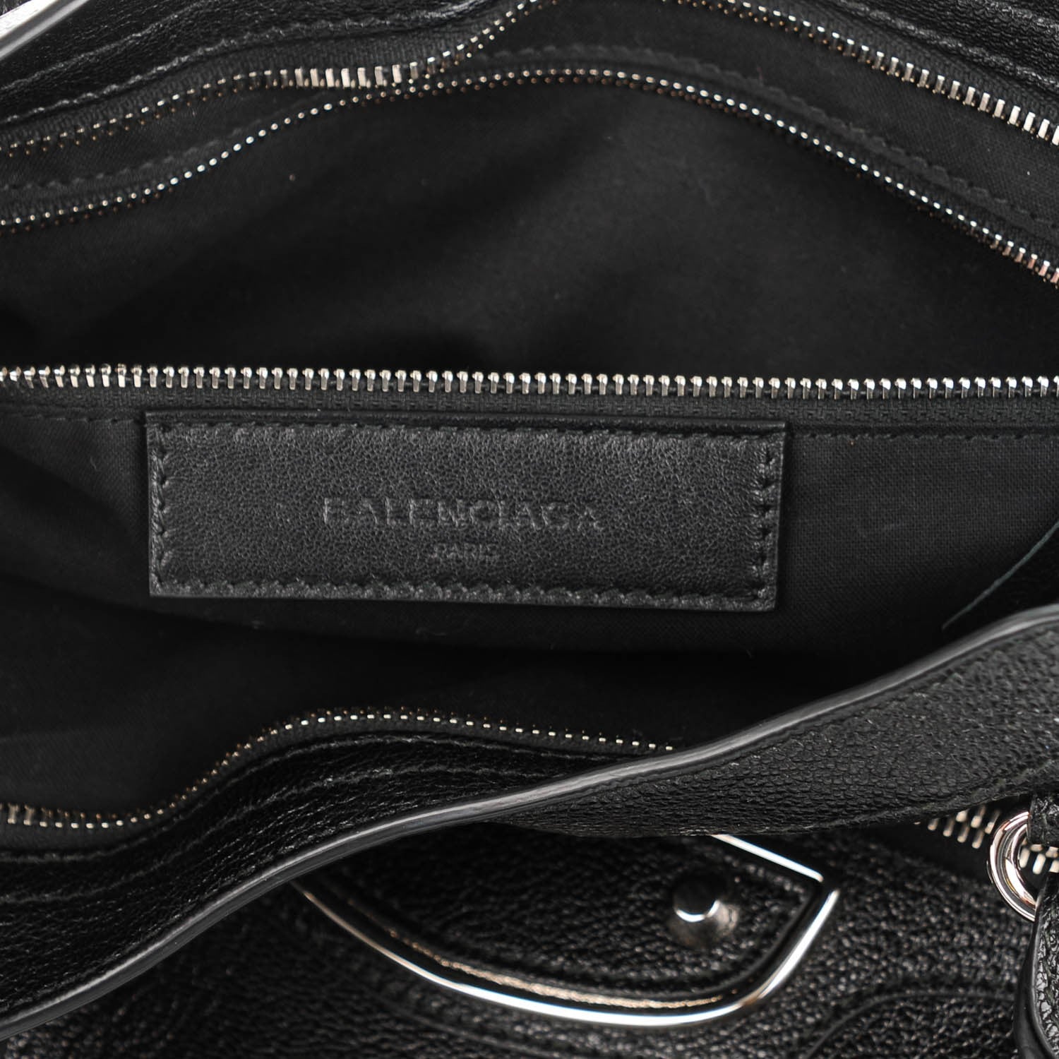 Balenciaga Chevre Silver Metallic Edge Hardware City Black 7 of 8