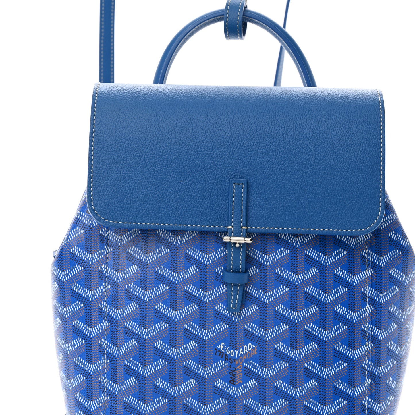 Goyardine Calfskin Mini Alpin Backpack Sky Blue