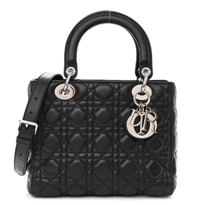 Christian Dior Lambskin Cannage Medium Lady Dior Black 1 of 11