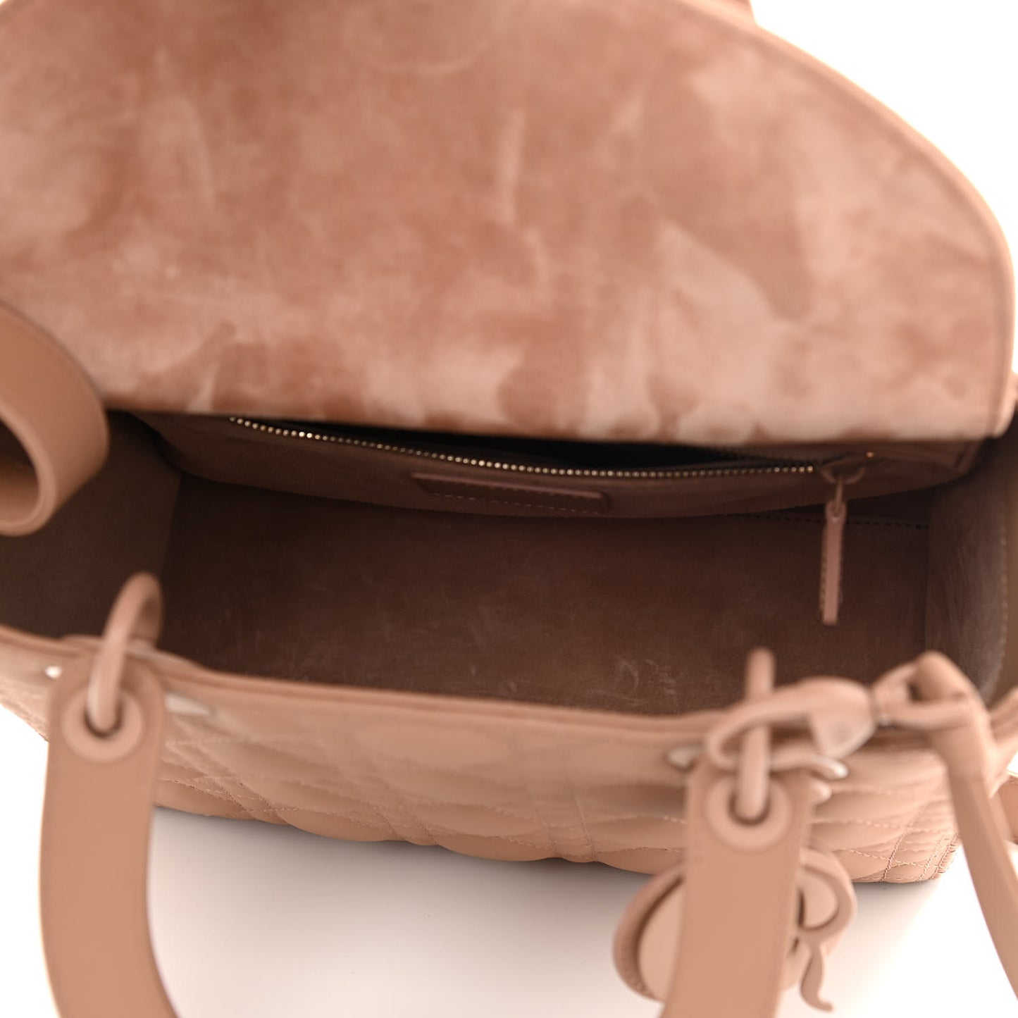 Ultra Matte Calfskin Cannage Medium Lady Dior Beige