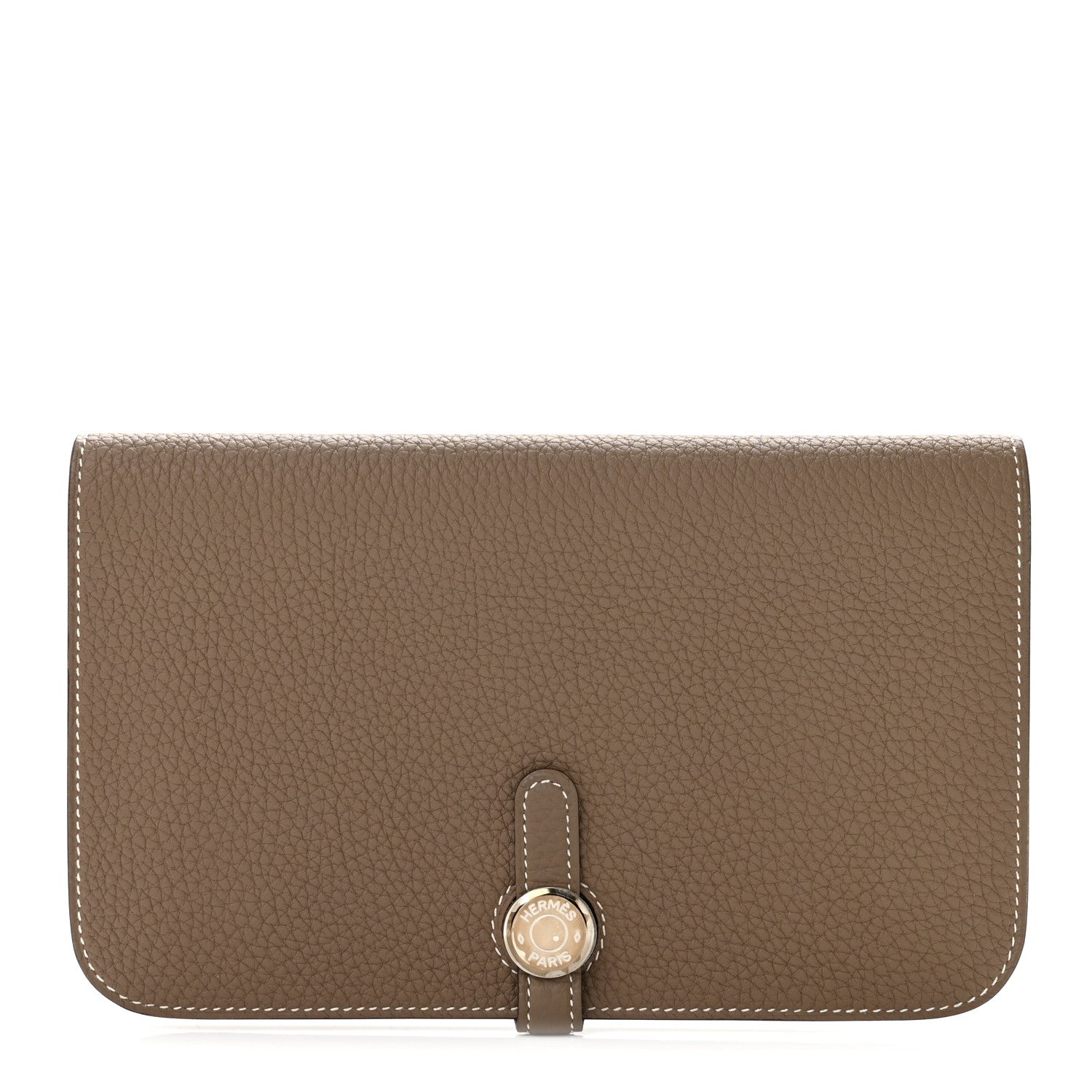 Hermes Togo Dogon Duo Wallet Etoupe 1 of 8