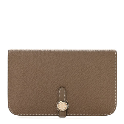 Hermes Togo Dogon Duo Wallet Etoupe 1 of 8