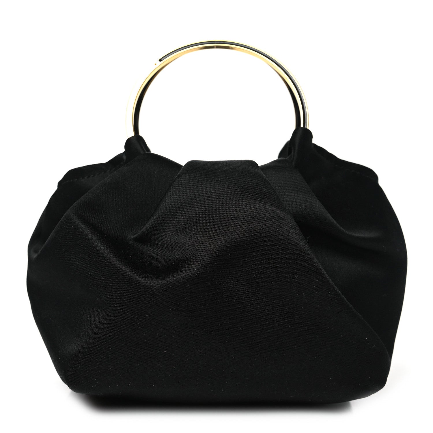 The Row Satin Micro Double Circle Bag Black 1 of 10