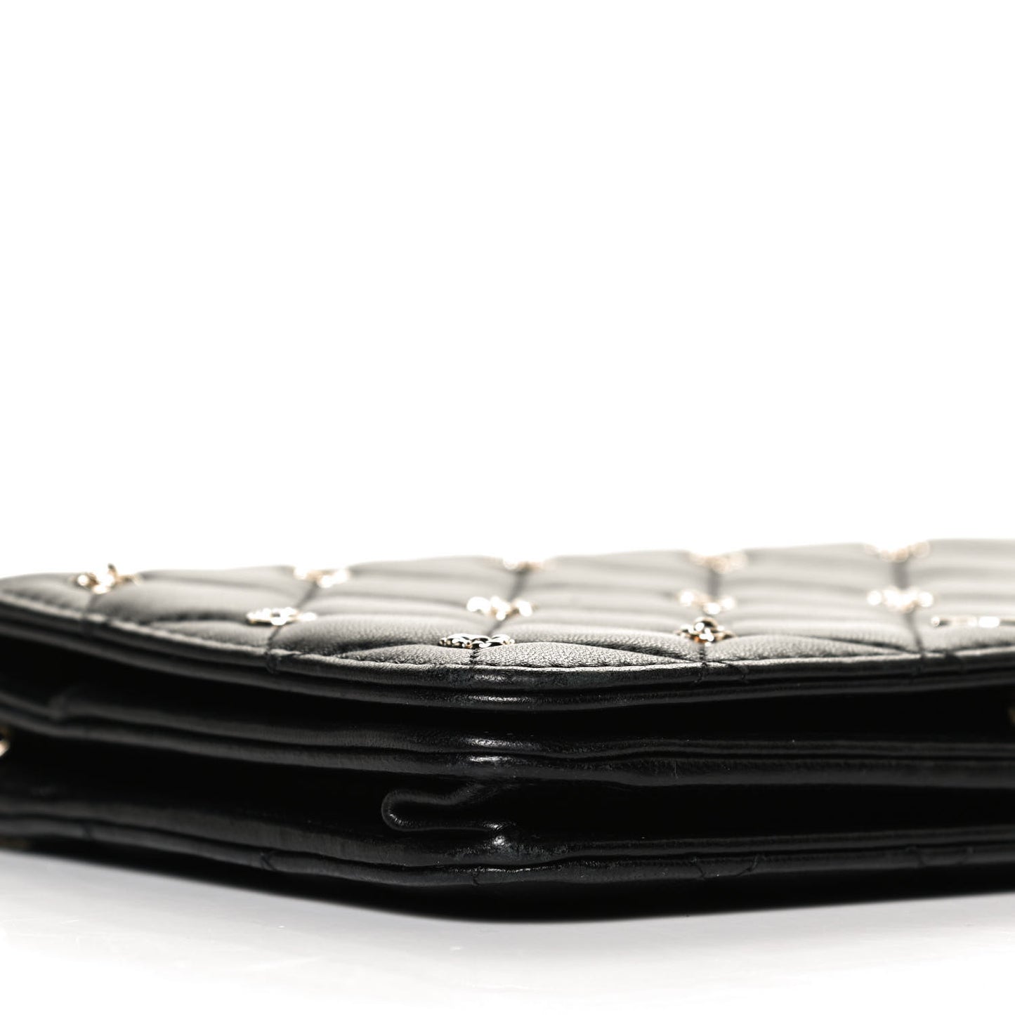 Lambskin Quilted All About Chanel Wallet On Chain WOC Black