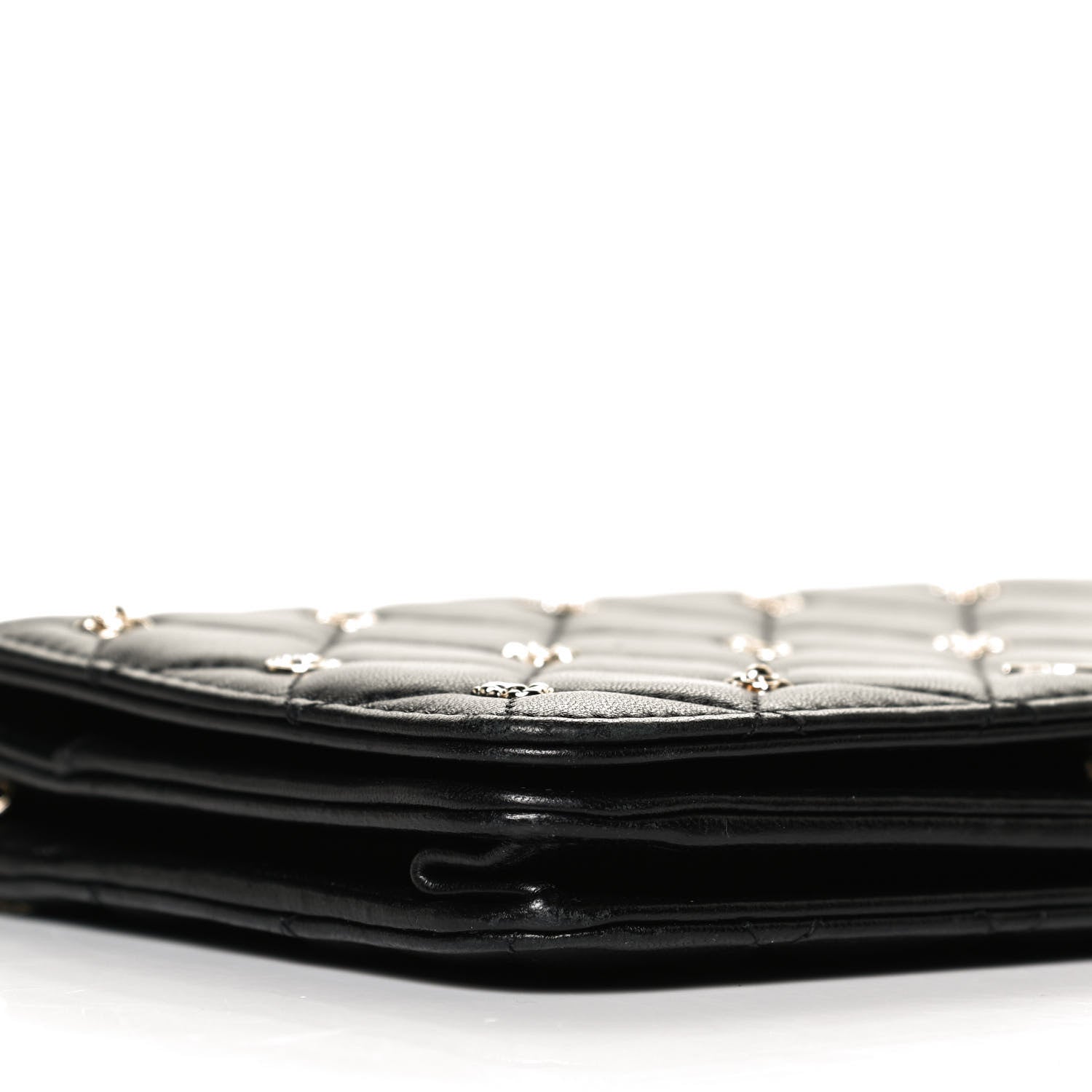 Chanel Lambskin Quilted All About Chanel Wallet On Chain WOC Black 9 of 15
