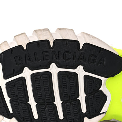Balenciaga Mesh Nylon Worn Out Effect Womens Track Sneakers 41 White Fluo Yellow 6 of 9
