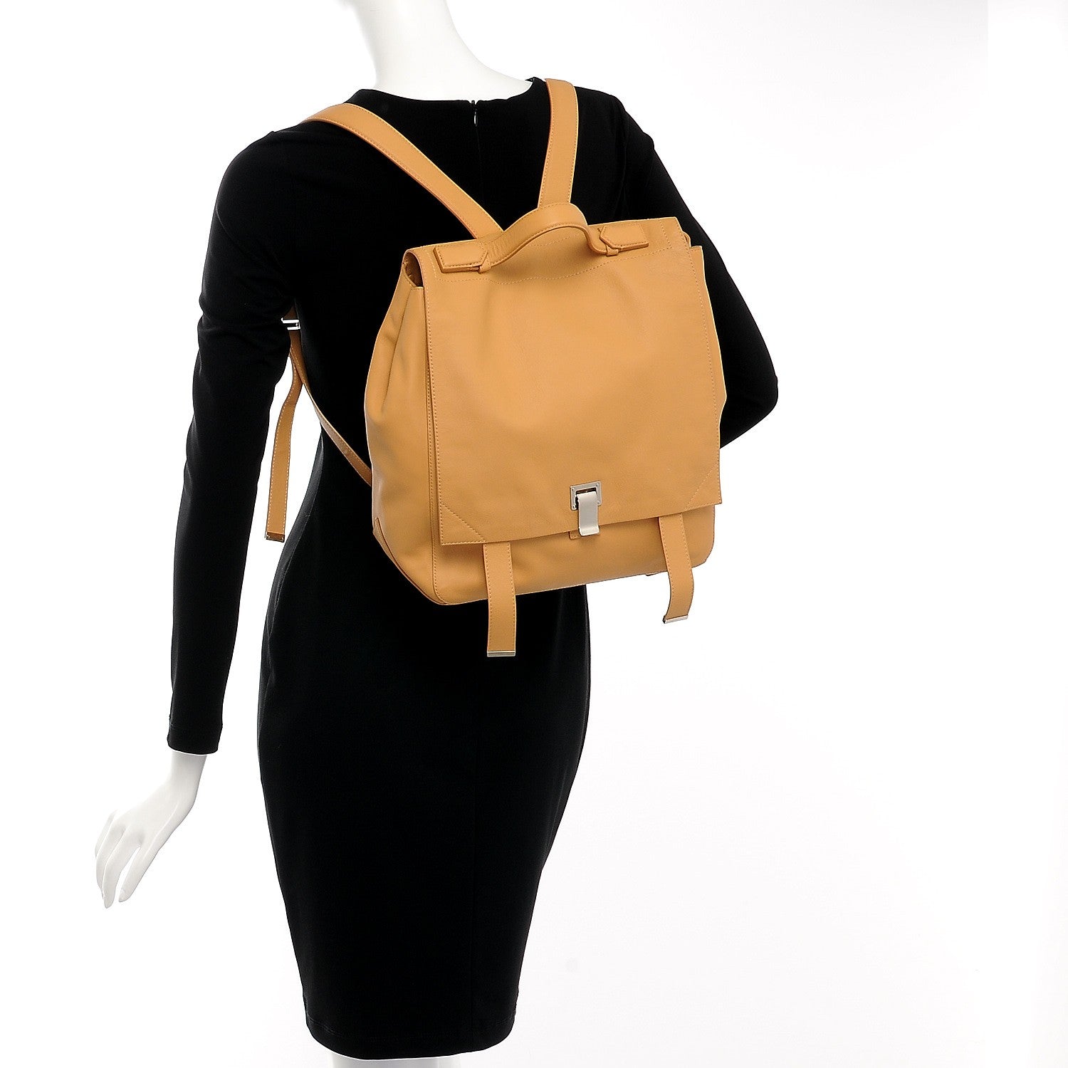 Proenza Schouler Calfskin Large PS Courier Backpack Beige 2 of 8
