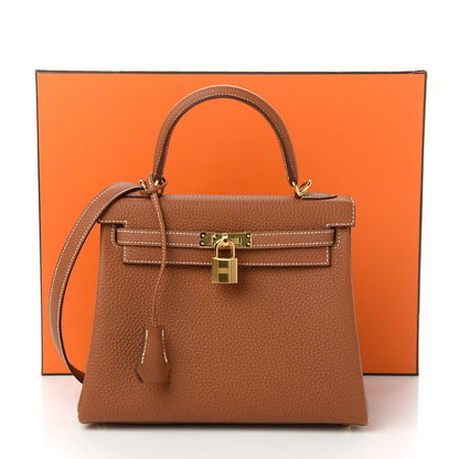 Hermes Togo Kelly Retourne 25 Gold 11 of 11