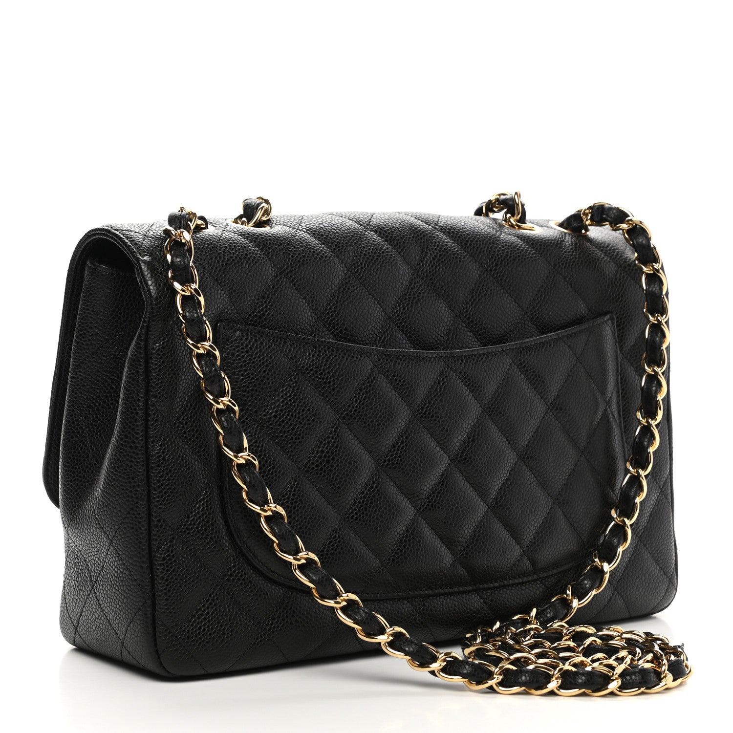 Chanel Caviar Quilted Jumbo Single Flap Black 3 of 10