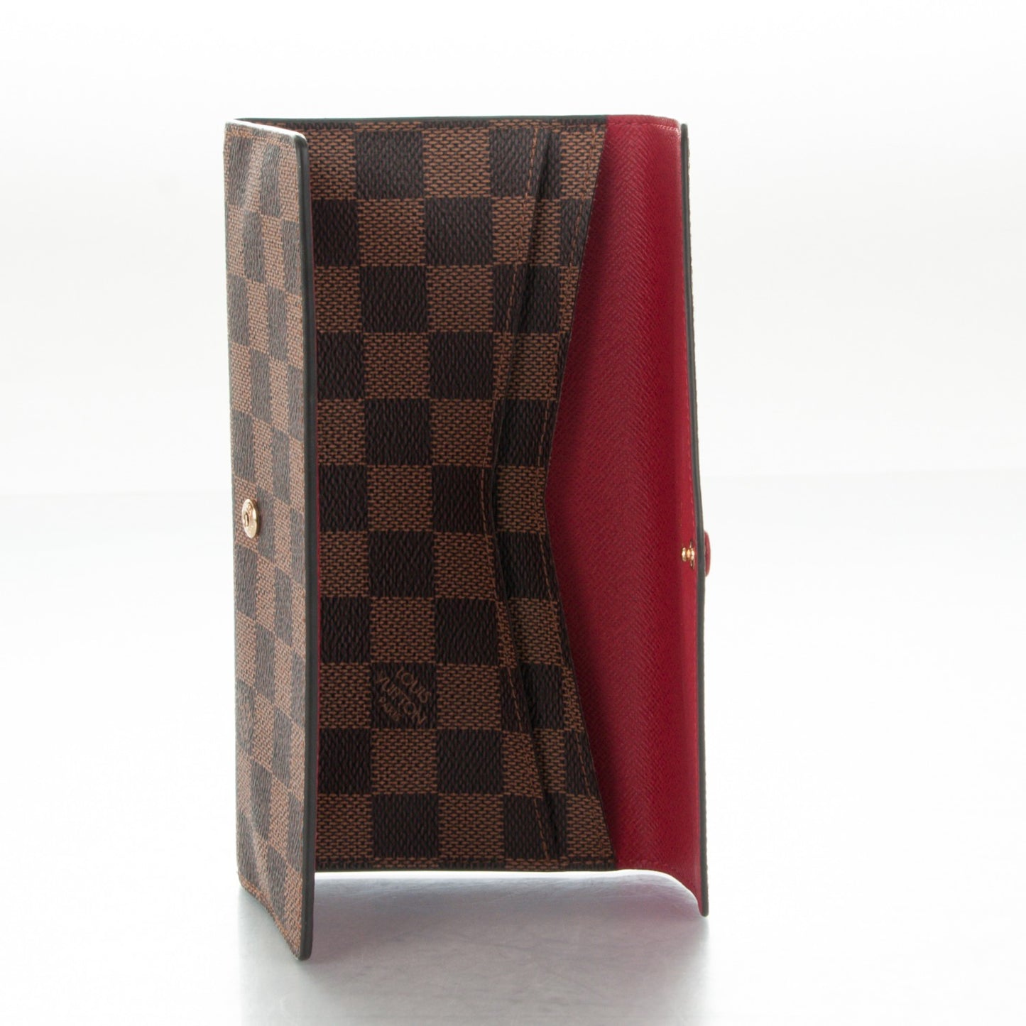Damier Ebene Josephine Wallet Red