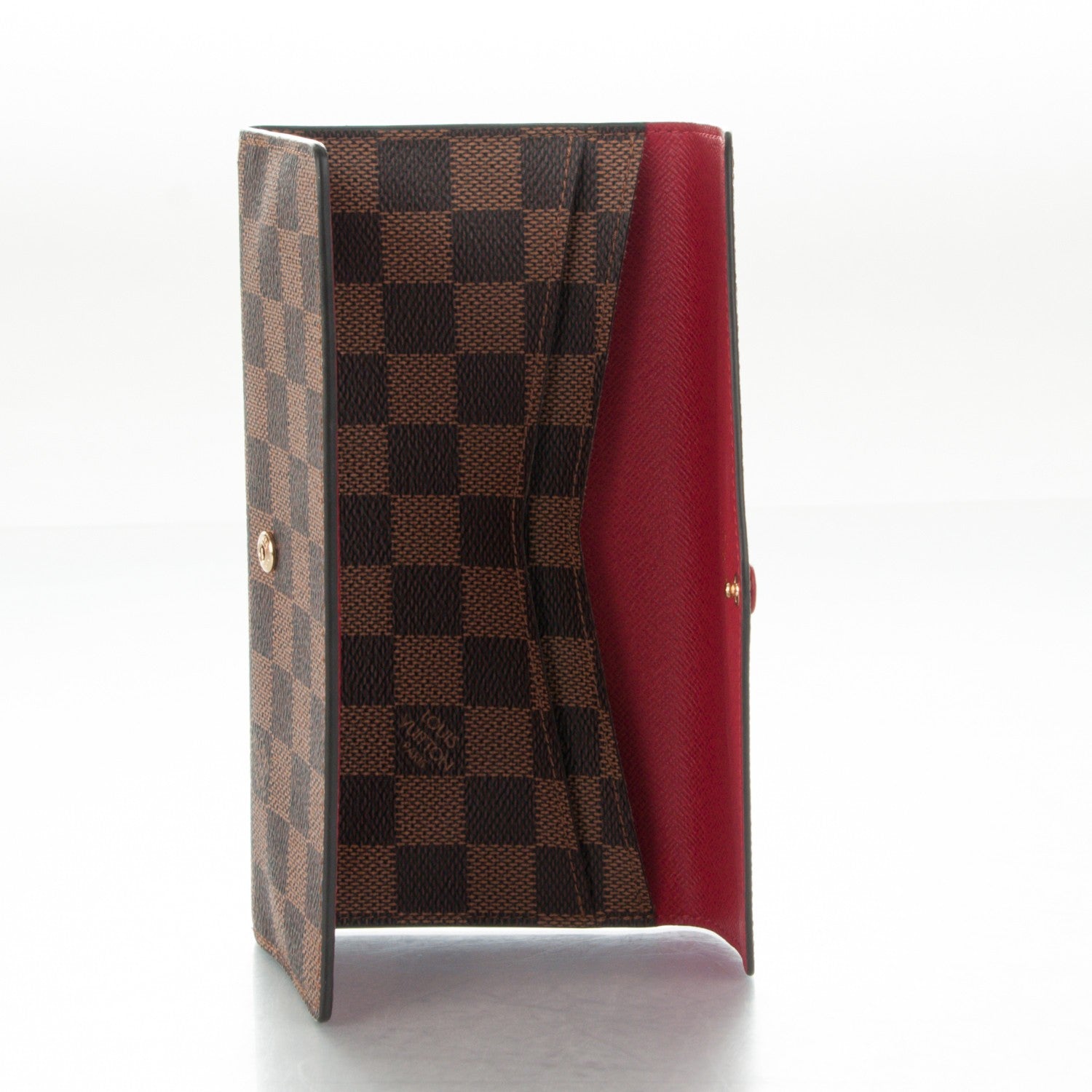 Louis Vuitton Damier Ebene Josephine Wallet Red 7 of 9