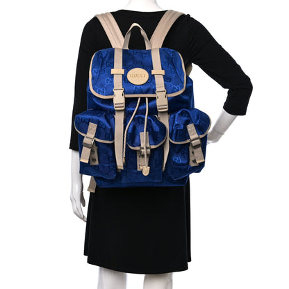 Gucci Econyl Nylon Monogram Off The Grid Utility Pocket Backpack Orient Blue New Plaster 2 of 9