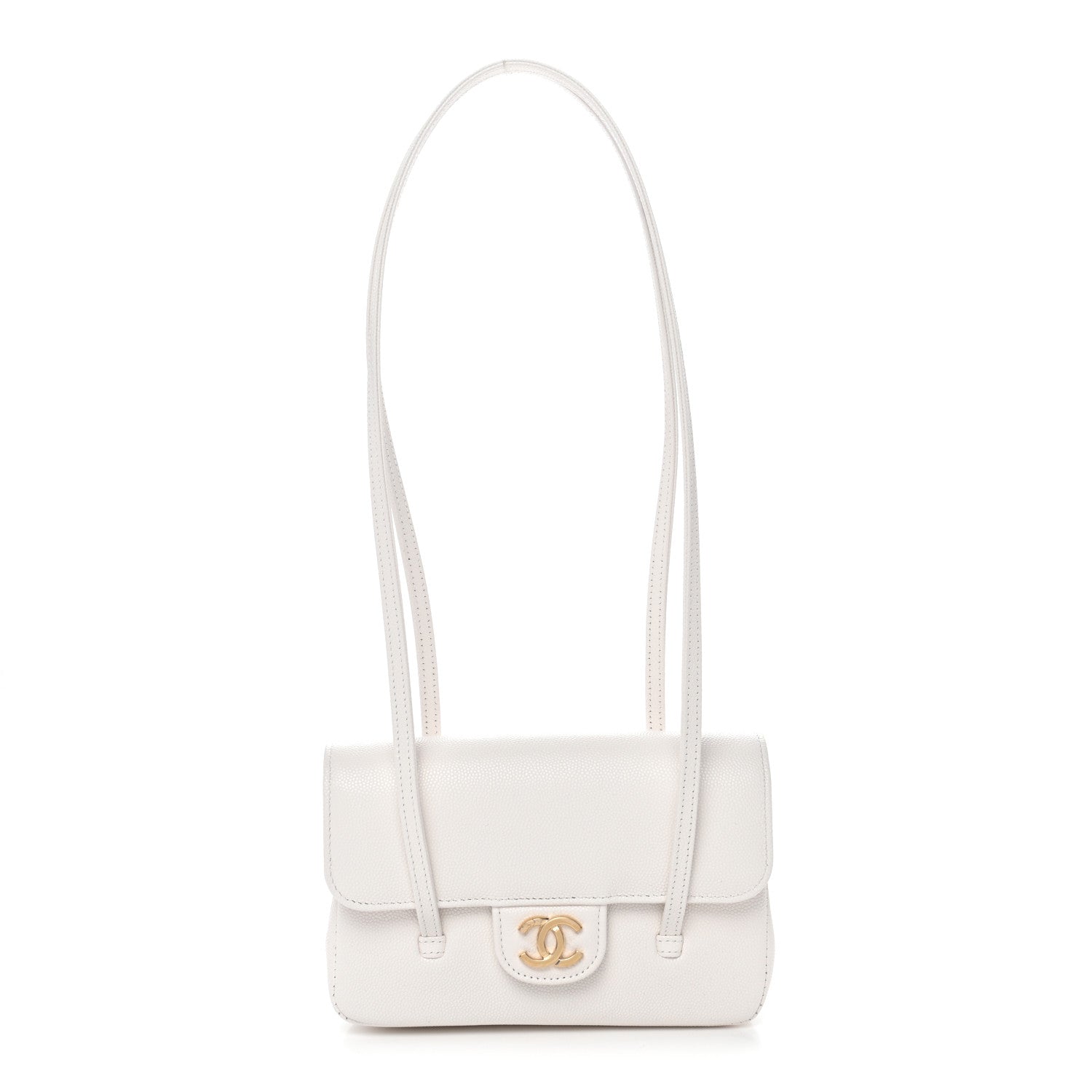 Chanel Shiny Caviar Mini Preppy Coco Shoulder Bag White 1 of 11