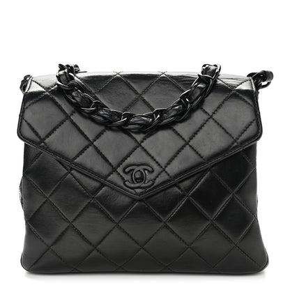 Chanel Lambskin Quilted Shoulder Flap Bag So Black 1 of 12
