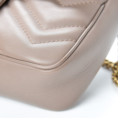 Gucci Calfskin Matelasse Super Mini GG Marmont Shoulder Bag Porcelain Rose 15 of 17