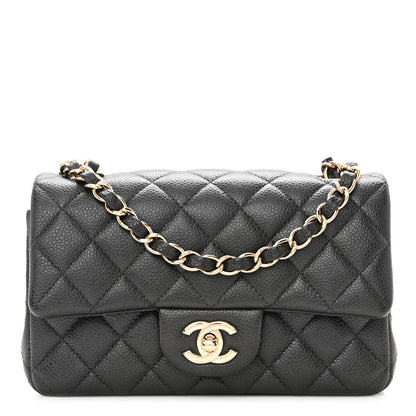 Chanel Caviar Quilted Mini Rectangular Flap Dark Grey 1 of 11